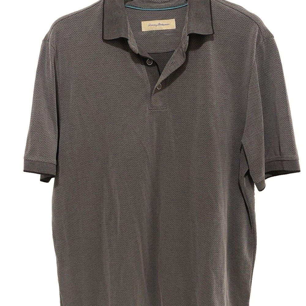 Tommy Bahama Polo Modal Poly Blend Size Large Gray